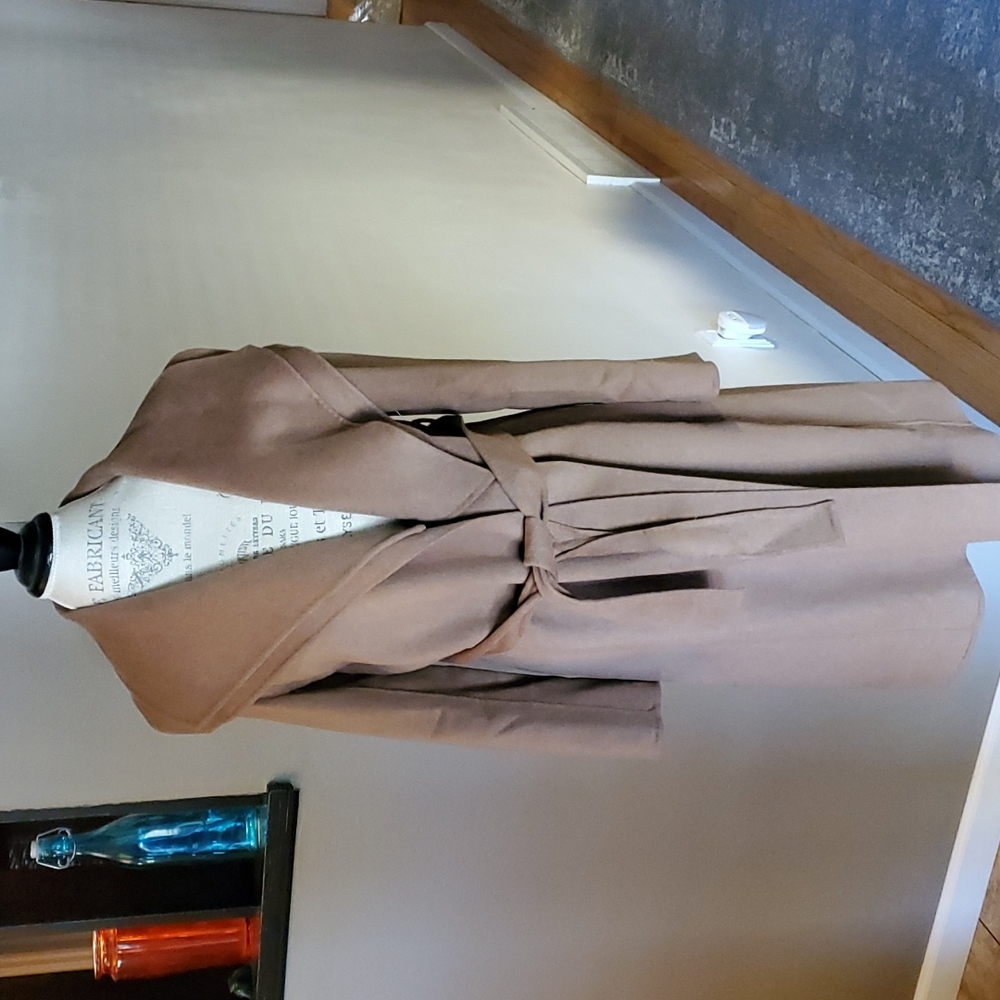 Chicos Camel Wool Coat Medium